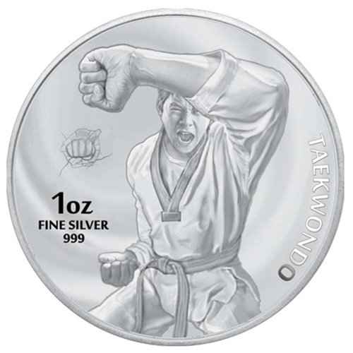 2022 1oz Taekwondo silver coin