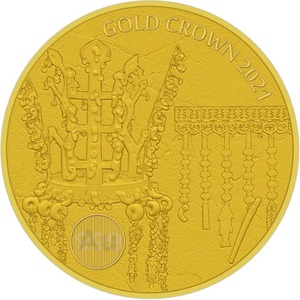 2021 1 oz gold crown gold coin
