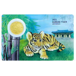 2021 0.1oz Korean Tiger Au999 Gold Card