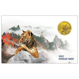2022 0.1oz Korean Tiger Au999 Gold Card