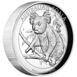 Australian Koala 2018 1oz Silver Proof High Relief Coin