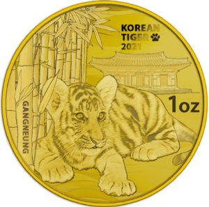 2021 1oz Korean Tiger Au999 Gold Coin