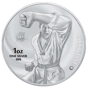 2022 1oz Taekwondo silver coin